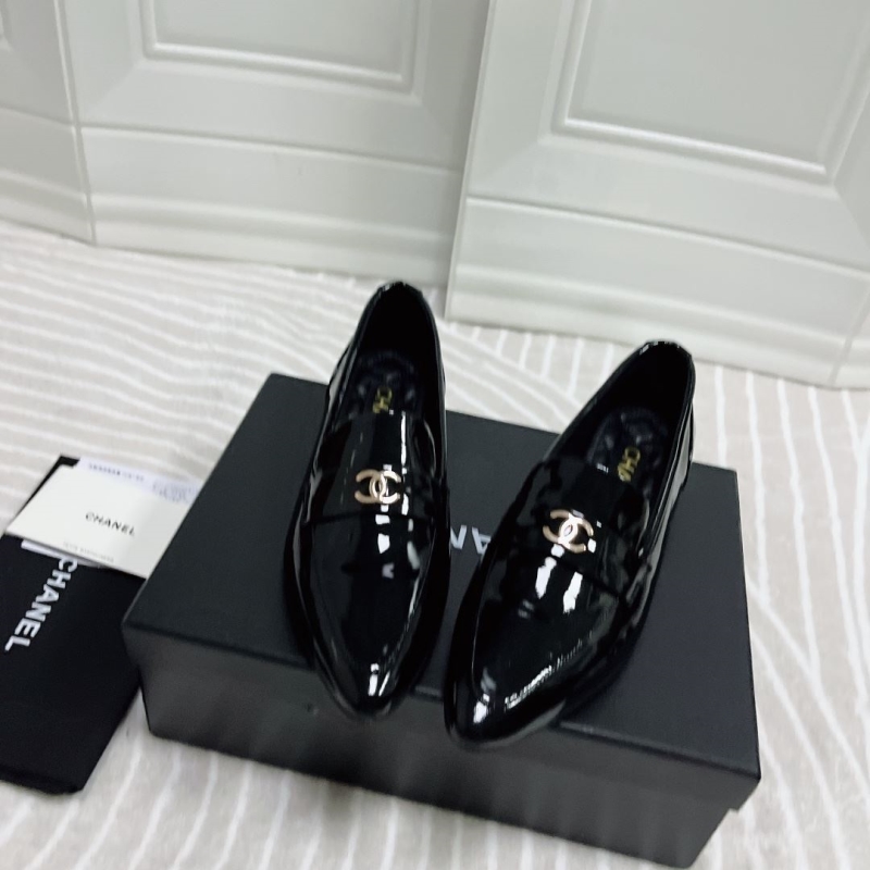 Ch*el leather shoes